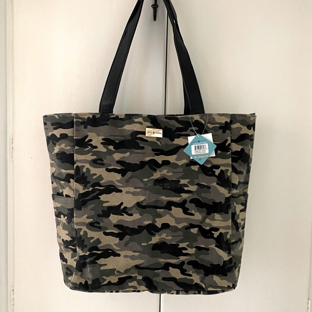Jane Marie Camo Tote Bag